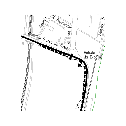 mapa alteração 781 e 210 nos dias 15 e 16 outubro