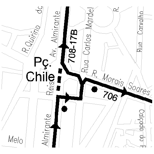 mapa alteração 706 – 708 – 17B no dia 11 dezembro